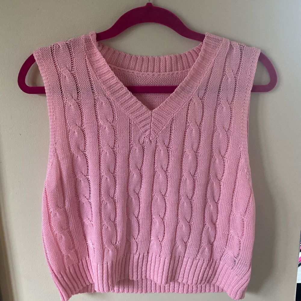 Pink Sweater Vest